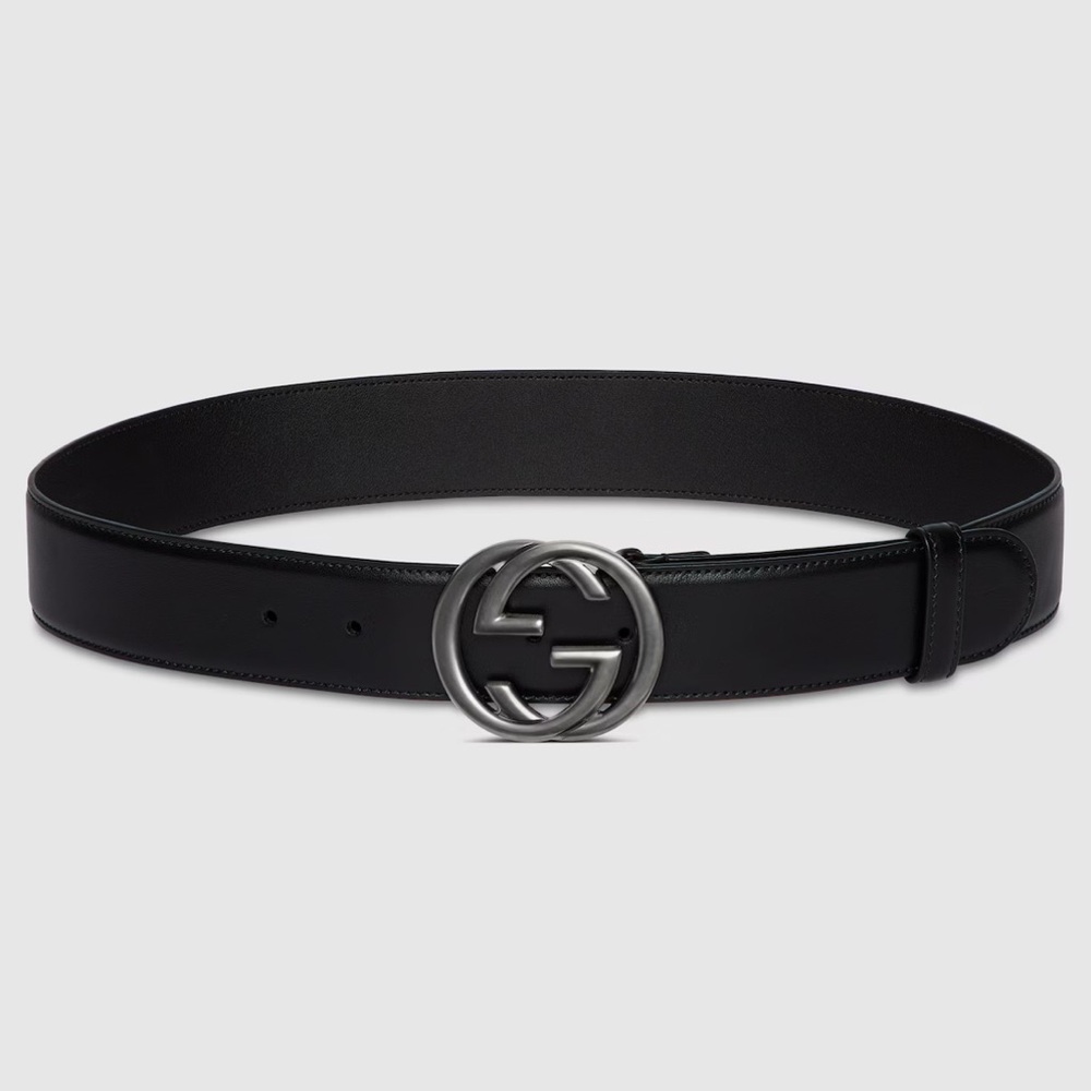 Gucci Black Leather Belt